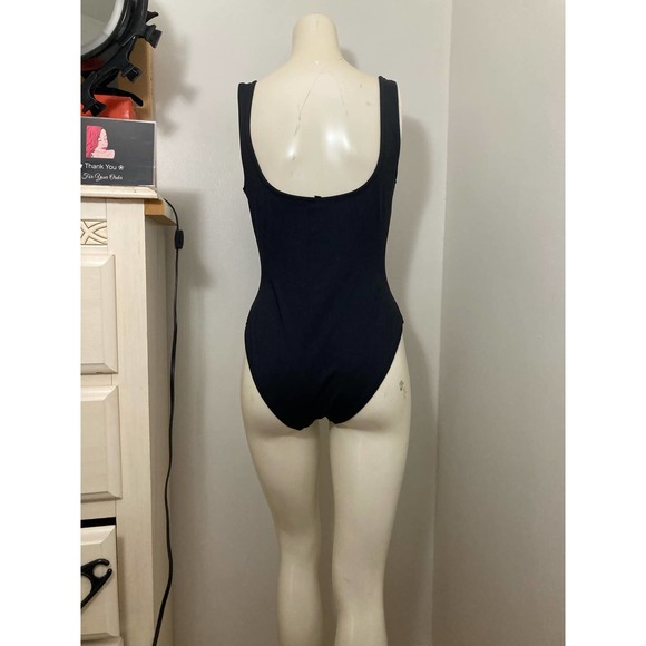 Skims Shaping swimwear underwire one piece xxs built in bra black onyx swim suit - Picture 3 of 9